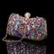 Mehrfarbige Abendclutch aus Kristall für Damen – luxuriöse Strass-Handtasche mit Perlenverschluss und Kettenriemen für Galas, Hochzeiten und formelle Anlässe