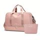 Damen Handtasche Stoffbeutel Fitness-Tasche Reisetasche Flauschige Tasche Oxford Stoff Outdoor Reise Reißverschluss Hohe Kapazität Feste Farbe Schwarz Rosa Dunkelpink