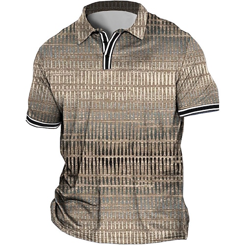 Herren Übergröße Poloshirt Groß und hoch Grafik-Drucke Umlegekragen Bedruckt Kurzarm Frühling Sommer Sport Modisch Strassenmode Designer Outdoor Strasse Oberteile Image