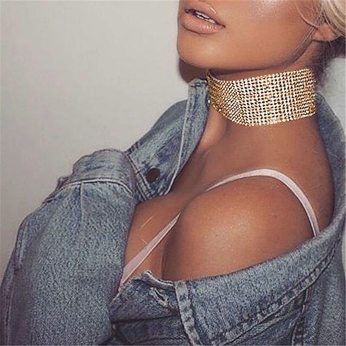 Metallisch Glitzern Halskette Disco Kostüm Damen Party Club Pride Parade Erwachsene Halskette Ganzjahres