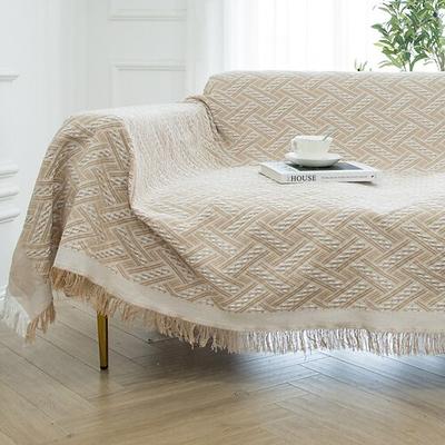 Sofa-/Couchbezug, Baumwolle, Sofaüberzüge, Sofahandtuchdecke, Sofaüberwürfe, Bezüge für Kissen, Couch, Couchbezug für Hunde, Möbelschutzbezug mit Quaste Image