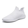 Herren Schuhe Loafer Slip On Übergrössen Flyknit Schuhe Rennen Wanderschuhe Brautkleider schlicht Täglich Gestrickt Fliegendes Weben Atmungsaktiv Halbschuhe Schwarz und weiss Schwarz Weiß Frühling