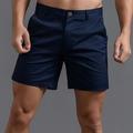 Herren Shorts Kurze Hosen Chino Bermuda Shorts Bermudas Arbeitsshorts Tasche Glatt Komfort Atmungsaktiv Kurz Sports Outdoor Täglich Stilvoll Casual / sportlich Schwarz Weiß Mikro-elastisch