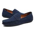 Herren Loafer und Slip-Ons Wildlederschuhe Komfort Schuhe Loafer fahren Casual Outdoor Täglich Wildleder Schwarz Marinenblau Khaki Frühling Sommer