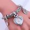 Gold Silber Mode Frauen Armband Uhren Damen Mädchen Damen Armbanduhr Liebe Herz Runde Quarzuhr