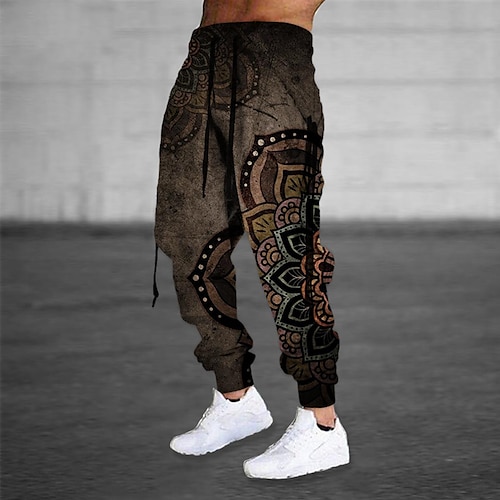 Herren Jogginghose Trainingshose Jogginghose Jogger Hose Hosen Kordelzug Elastische Taille 3D-Druck Grafik-Drucke Komfort Atmungsaktiv Sports Outdoor Casual Täglich Baumwollmischung Frottee Image
