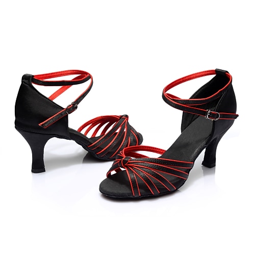 Latein-Tanzschuhe für Damen mit Leopardenmuster – Riemchen-Ballsaal-Pumps mit Wildledersohle für Salsa und Performance Image