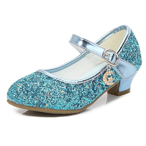 Mädchen Absätze Glitzer Prinzessin Schuhe PU Glitzer Kristall Pailletten Juwelen Kleinkind (9m-4ys) Kleine Kinder (4-7 Jahre) Große Kinder (ab 7 Jahren) Party Abend Paillette Purpur Rot Blau Herbst