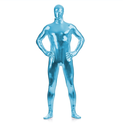 Glänzende Zentai-Anzüge Cosplay Kostüm Catsuit Karnevalskostüm Ganzkörperanzug Herren Damen Sex Sexy Kostüm Einfarbig Elasthan Latex Kostüm für Halloween Erwachsene