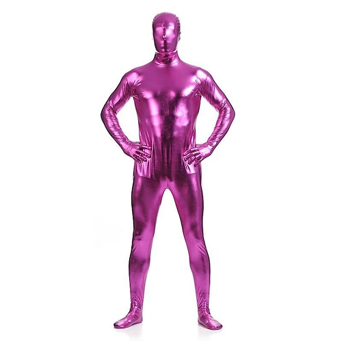 Glänzende Zentai-Anzüge Cosplay Kostüm Catsuit Karnevalskostüm Ganzkörperanzug Herren Damen Sex Sexy Kostüm Einfarbig Elasthan Latex Kostüm für Halloween Erwachsene