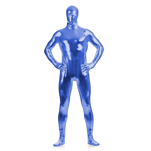 Glänzende Zentai-Anzüge Cosplay Kostüm Catsuit Karnevalskostüm Ganzkörperanzug Herren Damen Sex Sexy Kostüm Einfarbig Elasthan Latex Kostüm für Halloween Erwachsene
