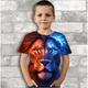 Jungen 3D Graphic Tier Panda T-Shirt Kurzarm 3D-Druck Sommer Frühling Aktiv Sport Modisch Polyester kinderkleidung 3-12 Jahre Outdoor Casual Täglich Regular Fit