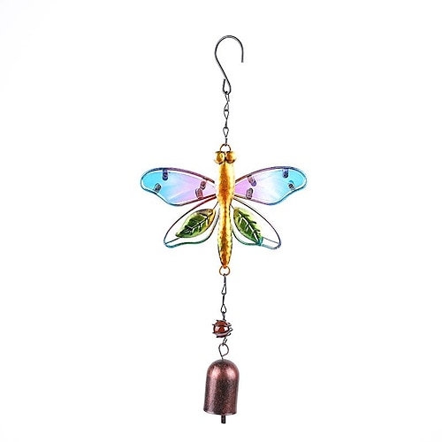 1 Stück Kolibri-Windspiele für drinnen und draußen, Musik-Windspiele aus Metall und Glas, mobile romantische Glockenspiele für Garten, Terrasse, Hof, Hinterhof oder Festival-Dekoration/beste Geschenke für Mütter und Frauen