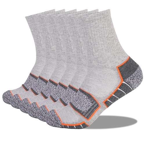 Herren 6 Paare Socken Socken Stricken Strumpfwaren WeißSchwarz Hellgrau dunkelgrau Farbe Baumwolle Winter Herbst Image