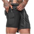 Herren Sportliche Shorts Kurze Sporthose Kurze Sporthose Sport Shorts Kordelzug 2 in 1 mit handytasche Tarnfarben Atmungsaktiv Schnelltrocknend Outdoor Sportlich Fitnessstudio Dehnbar Athleisure