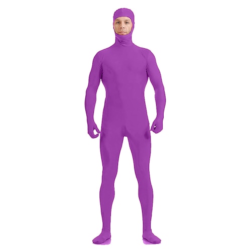 Zentai-Anzüge Ganzkörperanzug Ganzkörperanzug Karnevalskostüm Ganzkörperanzug Herren Damen Sex Einfarbig Elasthan Lycra Kostüm für Halloween Erwachsene Image