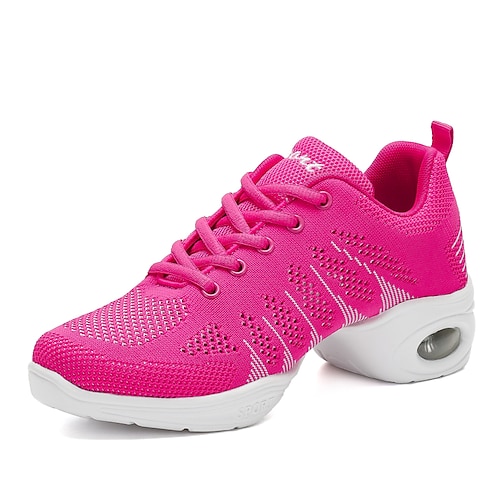 Schwarze Damen-Sneaker aus Strick mit dicker, gepolsterter Sohle, leichte, atmungsaktive Mesh-Schuhe, bequeme Plateau-Sportschuhe für Freizeit, Alltag, Reisen und Streetstyle