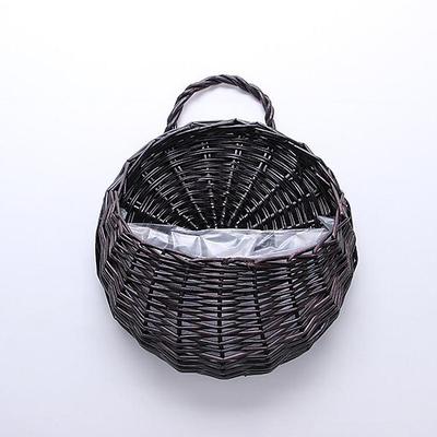 wandbehang blumenkorb dekoration gewebter korb strohkorb weidenblumentopf rattan korb pflanze rattan wandbehang blumenkorb großhandel Image