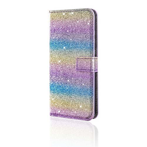 Handy Hülle Handyhüllen Für Samsung Galaxy S25 S24 S23 Ultra Plus A33 S20 A52 Brieftaschenhülle Mit Ständer Kartenhalter Glitzer Glanz Glitzernd PU-Leder Image