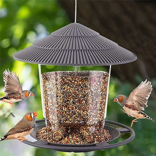 Vogelhäuschen wasserdichter Pavillon hängende Vogelhäuschen Outdoor-Container mit Hängeseil Futterhaus Typ Vogelhäuschen Aves Decor Garden Decor