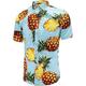 Herren Hemd Hawaiihemd Sommerhemd Aloha-Shirt Frucht Ananas Grafik-Drucke Umlegekragen Grün / Schwarz Weiß Rosa Marineblau Königsblau 3D-Druck Outdoor Strasse Kurze Ärmel Bedruckt Button-Down