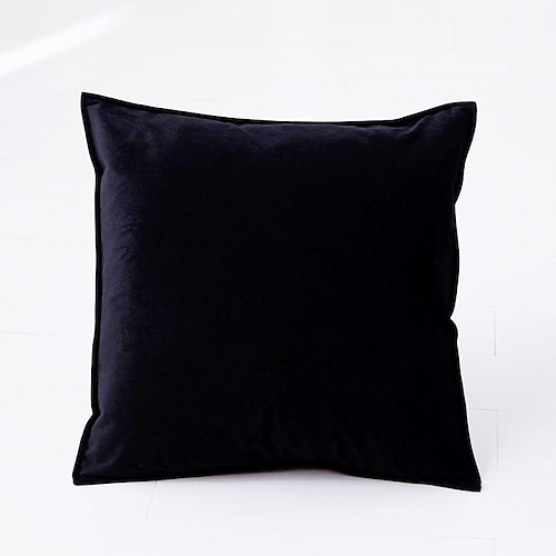 Dekorative Wurfkissen, 1 Stück, luxuriöser Samt, einfarbig, Kissenbezug, Wohnzimmer, Schlafzimmer, Sofa, Kissenbezug, Outdoor-Kissen für Sofa, Couch, Bett, Stuhl, Rosa, Blau, Salbeigrün, Lila Image