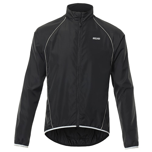 Arsuxeo Herren Fahrradjacke Regenjacke Winter Wasserdicht Winddicht UV Schutz Atmungsaktiv Fahhrad Jacke Windjacke Mountainbike MTB Straßenradsport Stadtradfahren Schwarz Grün Fahrradbekleidung Image