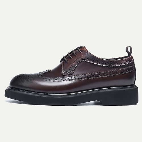 Herren-Derby-Schuhe im Full Brogue-Stil aus cognacbraunem Premium-Leder Image