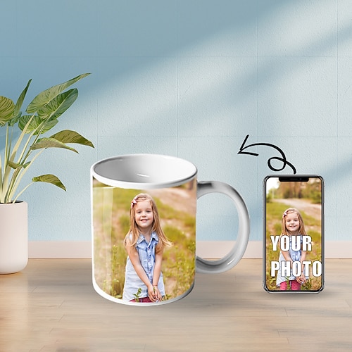 Personalisierte Foto Kaffeetasse - individuelles Tassen Geschenk für Familie Weihnachtsgeschenk Tasse Keramiktasse 11oz Image