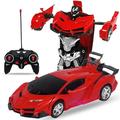 Fernbedienung verwandeln Auto-Roboter-Spielzeug mit Lichtern Verformung RC-Auto 360 rotierendes Stunt-Rennwagen-Spielzeug