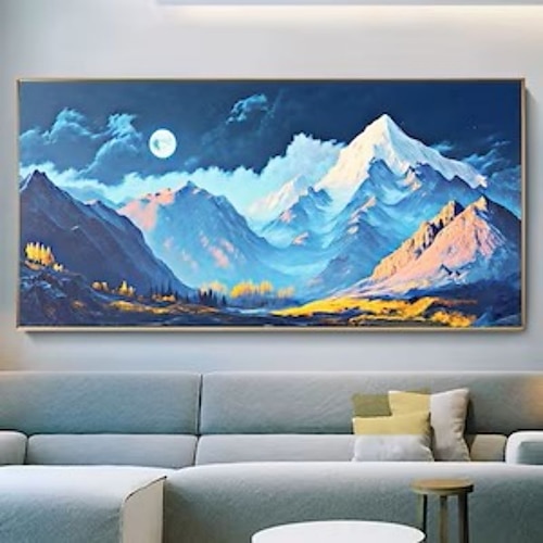 Ölgemälde handgemalte handgemalte Wandkunst abstrakte Pflanze floral blau lavendel Hauptdekoration Dekor gerollte Leinwand kein Rahmen ungedehnt Image