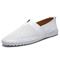 Herren Loafer Slip On Übergrössen Handgefertigte Schuhe Komfort Schuhe Wanderschuhe Klassisch Brautkleider schlicht Outdoor Täglich Leder Atmungsaktiv Halbschuhe Blaue Mulde Schwarze Mulde Weiße