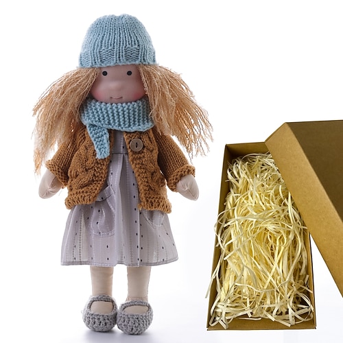 Waldorfpuppe mit Baumwollkörper, Künstlerpuppe, handgefertigte Mini-Anziehpuppe, DIY-Halloween-Geschenkbox, Verpackung, Segen (ausgenommen Kleintierzubehör) für Weihnachtsgeschenke Image