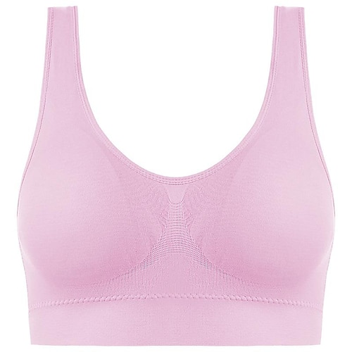 Unterwäsche für Damen in Übergröße, tief, bequem, Beauty-Back-Yogaweste mit Polstern, kein Stahlring, gerafft, stoßfest, Sport-BH, Heim-Outfits Image