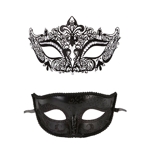 Paar venezianische Masken Set Maskenball Maske Karneval Mardi Gras Abschlussball Maske Maskerade Party Masken Image