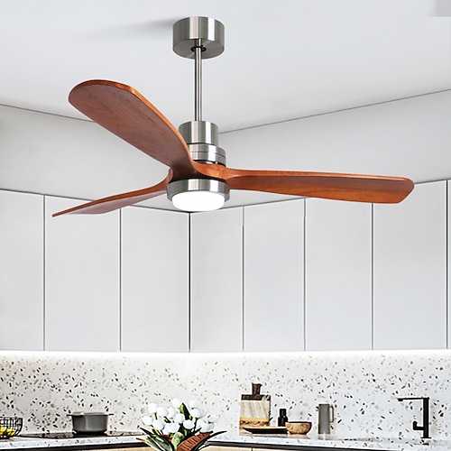 Deckenventilator mit Licht caamp; Fernbedienung 105/130 cm dimmbar 6 Windgeschwindigkeiten moderner Deckenventilator für Schlafzimmer, Wohnzimmer, kleines Zimmer 110–240 V Image