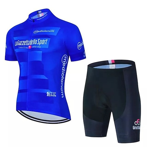 21Grams Herren Radtrikot mit Radhose fahrradbekleidung set Kurzarm MTB Mountain Rennrad Schwarz Purpur Rosa Fahhrad Sportkleidung 3D-Pad Atmungsaktiv Rasche Trocknung Feuchtigkeitsabsorbierend Tasche Image