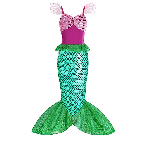 Buchwoche 2026 Meerjungfrau Meerjungfrau Aqua Princess Kleid Themenparty-Kostüm Cosplay for Mädchen Kinder Karneval Maskerade Image