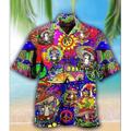 Herren Lässiges Hemd Hawaiihemd Sommerhemd Camp-Shirt Grafik-Shirt Aloha-Shirt Totenkopf Motiv Hai Fische Umlegekragen A B C D E 3D-Druck Casual Ausgehen Kurze Ärmel 3D Bekleidung Designer