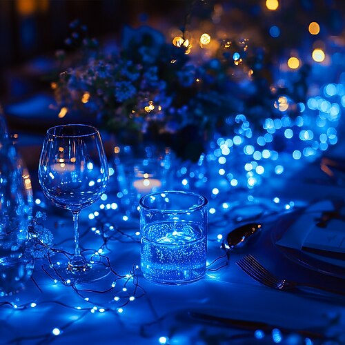 LED Feen Lichterkette Dimmbare Kupferdrahtlichter mit Fernbedienung 50M-500Leds 30M-300Leds 20m-200Leds 10m-100leds für Party Hochzeit Baum Schlafzimmer Dekorationen Image