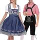 Oktoberfestbier Kostüm Bluse / Hemd Dirndl Lederhosen Bayerisches Paar Oktoberfest-Paar Deutsch München Wiesn Herren Damen Stoff im traditionellen Stil Bluse Kleid Unterhose