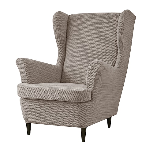Stretch-Bezug für Ohrensessel, Schonbezüge für Ohrensessel mit Sitzkissenbezug, Spandex-Jacquard-Bezüge für Ohrensessel von IKEA Strandmon Image