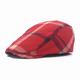 Herren Schiebermütze Schwarz Rote Baumwolle zweifarbig 1920er Jahre Mode Brautkleider schlicht Outdoor Outdoor Täglich Plaid Sonnenschutz Komfort Warm Atmungsaktiv