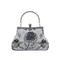 Damen Handtasche Abendtasche Satin Aleación Valentinstag Hochzeitsfeier Strass Stickerei Rose Blume Silber Dunkelgrau Champagner