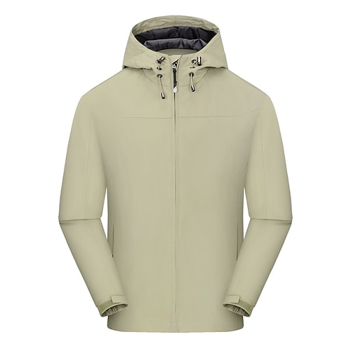 Herren wasserdichte Wanderjacke Gorpcore Kapuzenjacke Windjacke Regenmantel Outdoor-Regenjacke winddicht schnell trocknend leichte Jacke Oberbekleidung Trenchcoat Top Full Zip Jagd Angeln