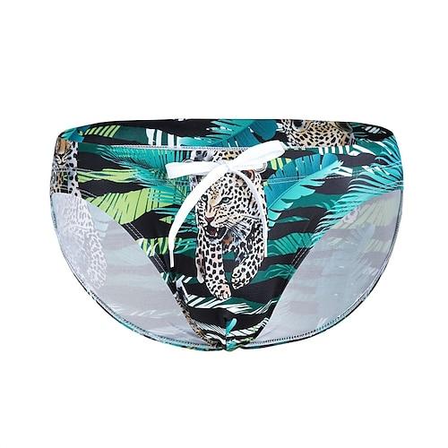Herren Badehosen Strand Schwimmbadparty Atmungsaktiv Schnelltrocknend Kordelzug Elastische Taille Graphic Kurz Sport Brautkleider schlicht Sportkleidung Blau Purpur Mikro-elastisch