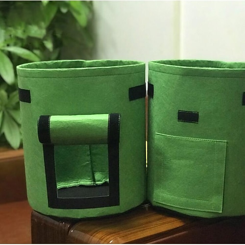 2pcs Pflanze wachsen Taschen Hausgarten Kartoffeltopf Gewächshaus Gemüseanbau Taschen feuchtigkeitsspendend Jardin vertikale Garten Tasche Werkzeuge Image