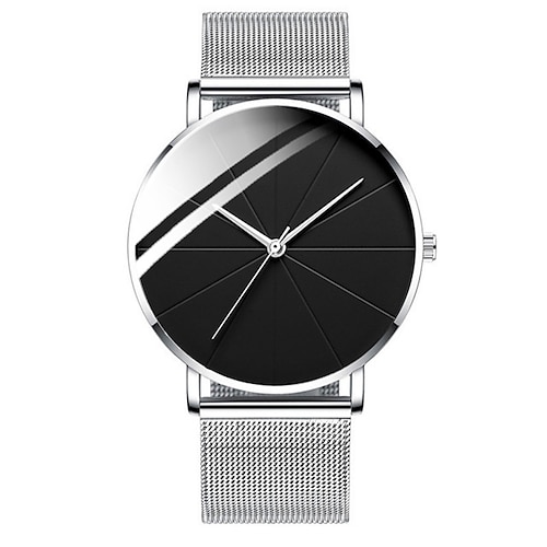 Mode Herren Quarz Uhren Ultra Dünn Lässig Minimalistisch Herren Business Mesh Gürtel Armbanduhr