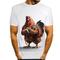 Herren T Shirt Tee Lustige T Shirts Tier Grafik Prints Huhn Rundhalsausschnitt A B C D F 3D Druck Täglich Urlaub Kurzarm Print Kleidung Kleidung Niedlich Designer Cartoon