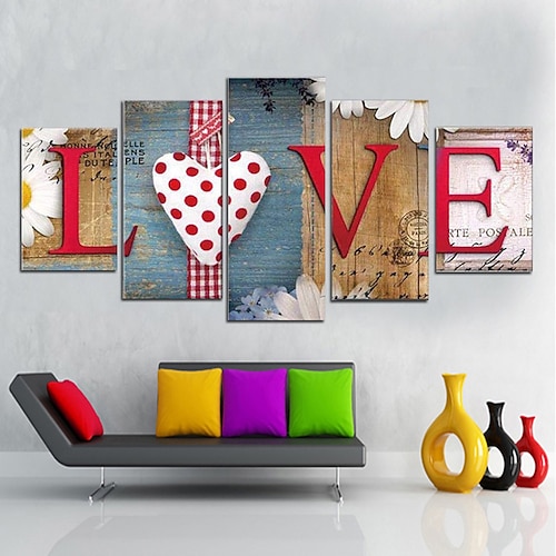 5 Paneele Landschaftsdrucke Poster/Bild Strand blau Meer Sonnenuntergang moderne Wandkunst Wandbehang Geschenk Heimdekoration gerollte Leinwand kein Rahmen ungerahmt ungedehnt Image